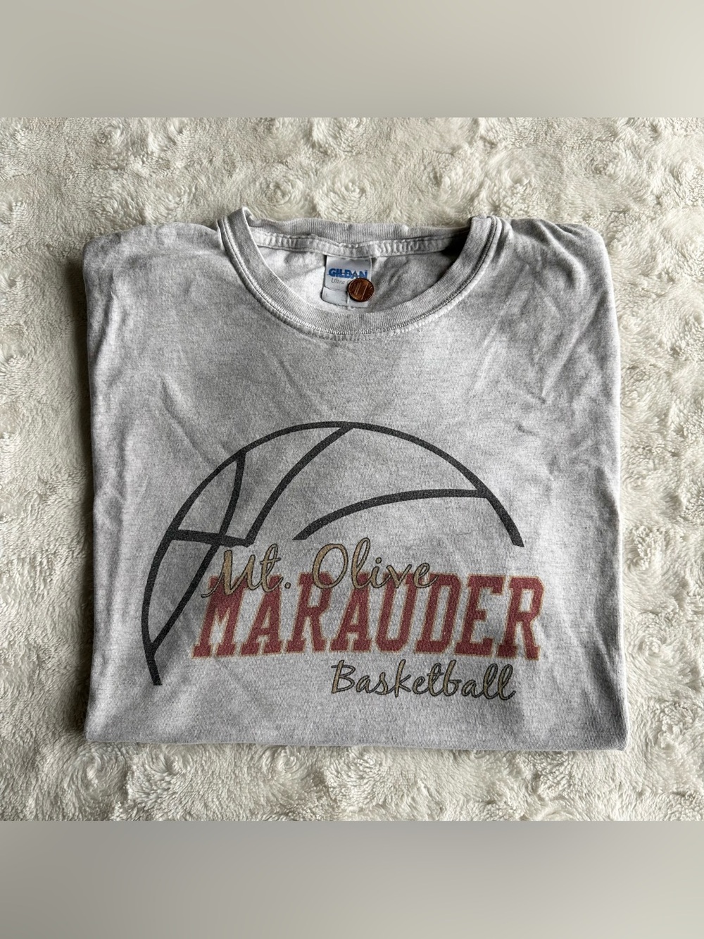 Mount Olive Basketball Shirt Tee Mens Large Gray Marauders New Jersey Hoops NJ